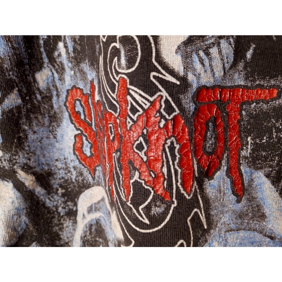 *SOLD* Distressed DESTROYED Slipknot rock metal band tee T-shirt concert tour L - Picture 3 of 7